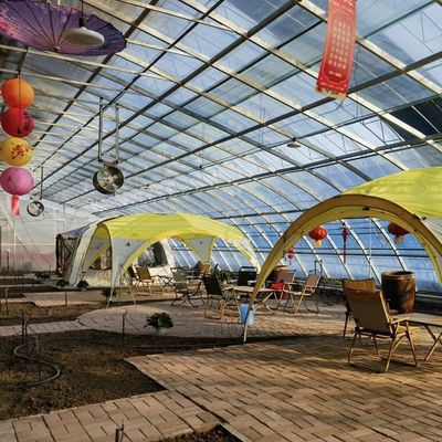 太陽光 散布 灌?? 及び花植えのためのアーチド 屋根 アクアポニック 温室